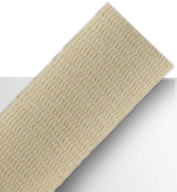 Tan colored cotton webbing